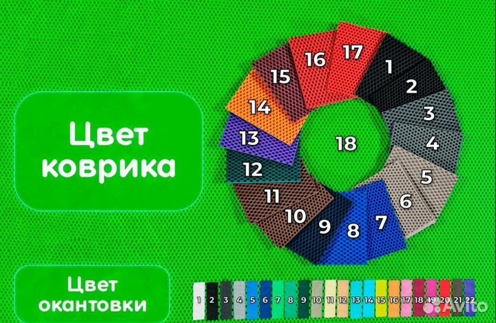 Ева коврики 3Д с бортиками seat