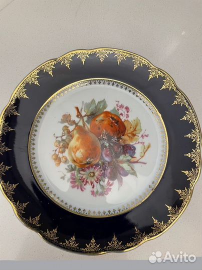 Тарелка натюрморт фарфор М.С Кузнецова Москва