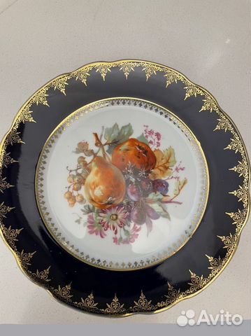 Тарелка натюрморт фарфор М.С Кузнецова Москва