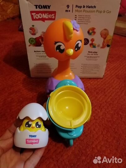 Развивающая игрушка Утка-каталка с яйцом