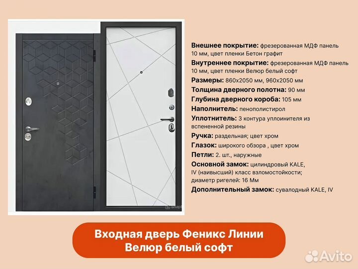 Дверь входная металлическая новая