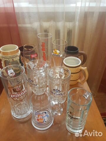 Пивные бокалы,фляжки,стеклянная посуда