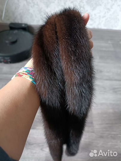 Норковый пояс Новый коричневый