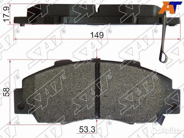 Колодки тормозные Передние honda integra