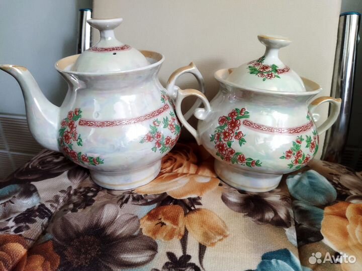 Чайный сервиз на 6 персон перламутр