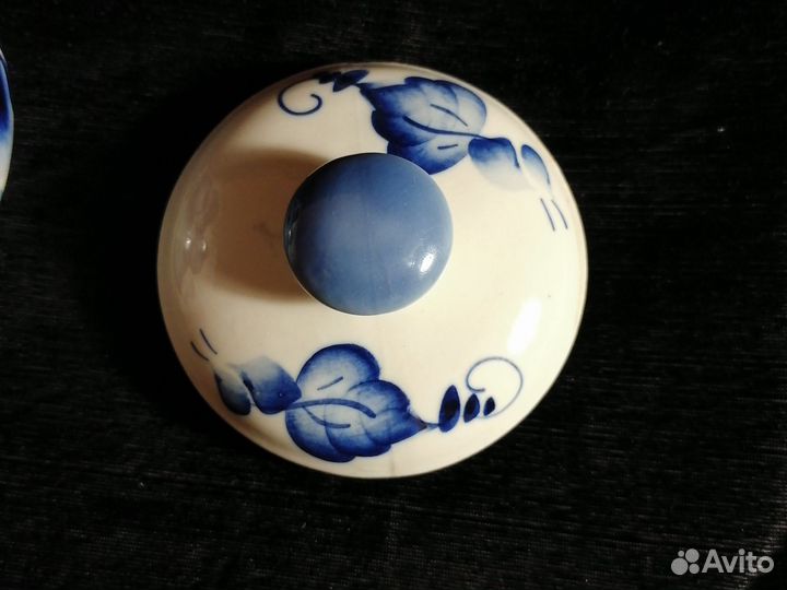 Сахарница, конфетница, вазочка гжель СССР 70-80гг