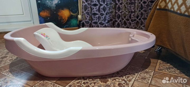 Ванночка для купания с горкой и кругом