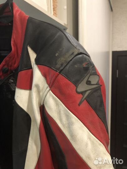 Мотокостюм мужской кожаный