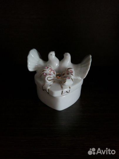 Шкатулка для украшений голуби