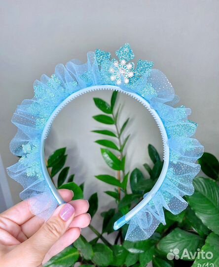 Ободок снежинка на новый год