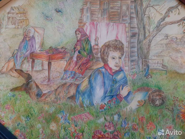 Красивый авторский рисунок Юный Пушкин