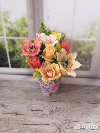 Букет цветов из мыла