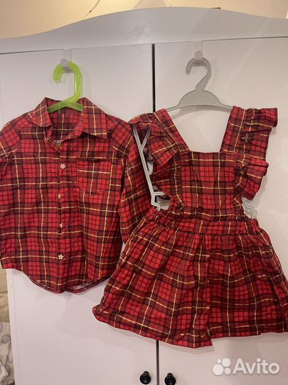 Рубашка и сарафан для погодок