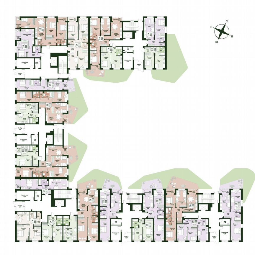 3-к. квартира, 59,6 м², 1/4 эт.