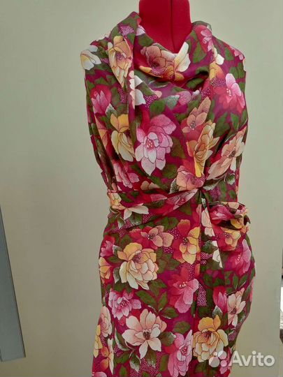 Ткань натуральный шелк СССР -3м95см