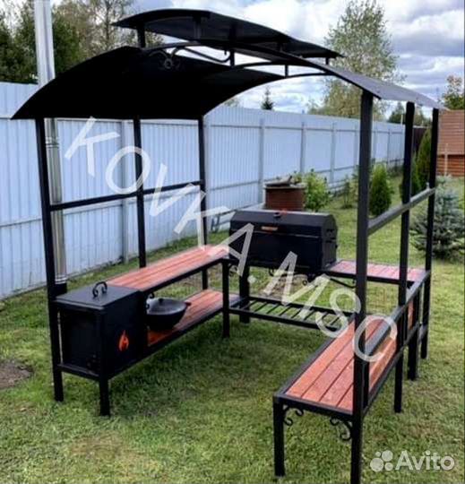 Беседка с мангалом