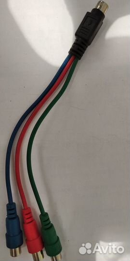 Переходник S-Video(7-pin) - 3-RCA RGB(тюльпан)