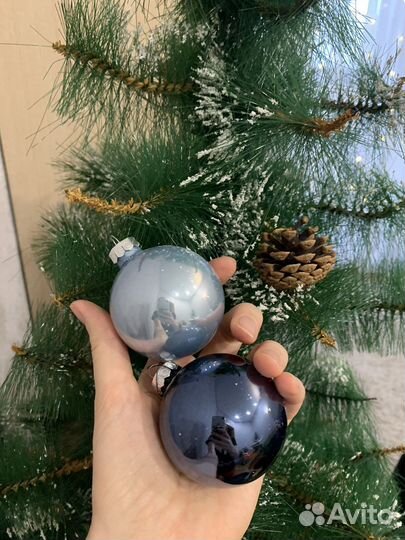 Елочные шары набор 13 штук стекло
