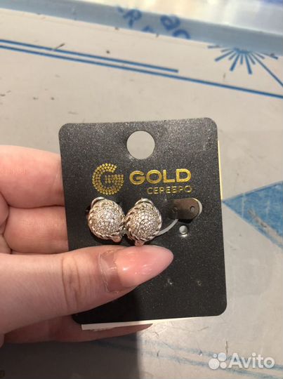Серьги серебро 925 проба