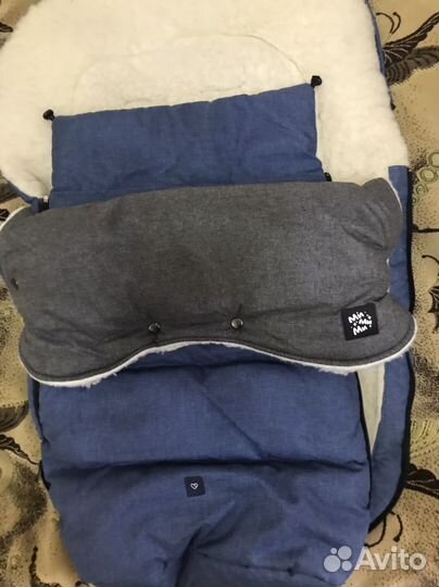 Зимний конверт в коляску Zaffiro овчина