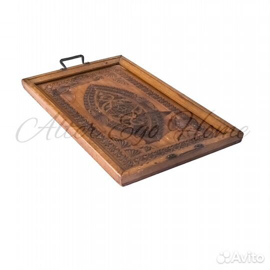 Старинный ореховый поднос из Голландии