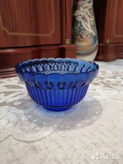 Салатник цветное стекло СССР