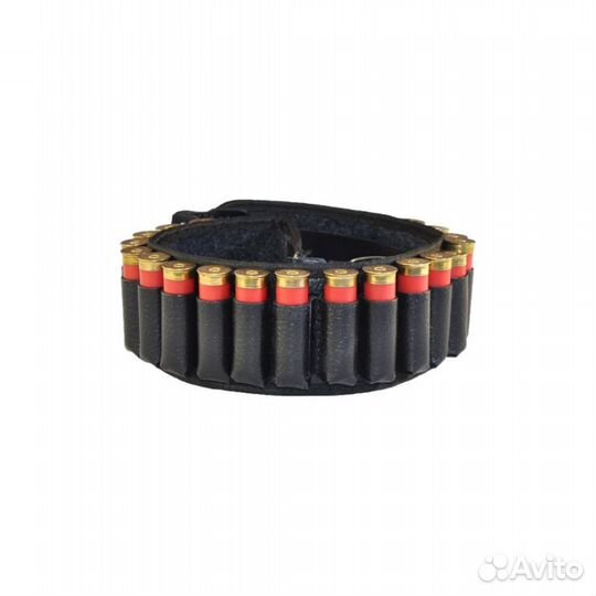 Патронташ К-12/16 открытый кожа HS-по-5 Helios