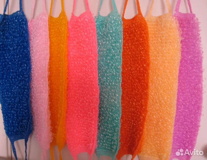 Мочалки плотной ручной вязки