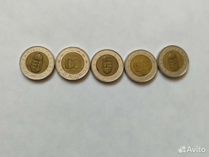 100 форинтов Венгрия 5 штук