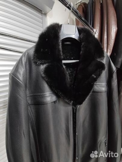 Кожаная дубленка мужская