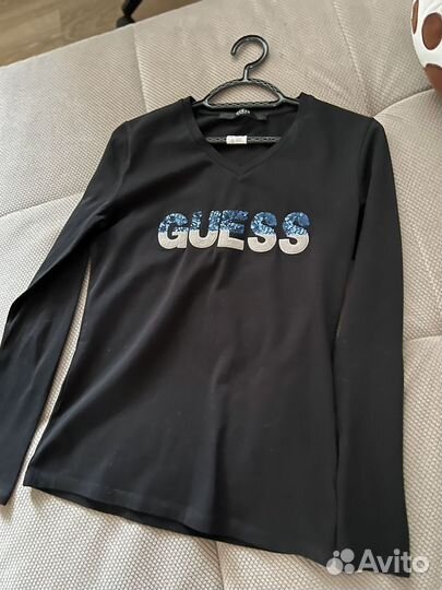 Лонгслив guess женский синий, 44, оригинал