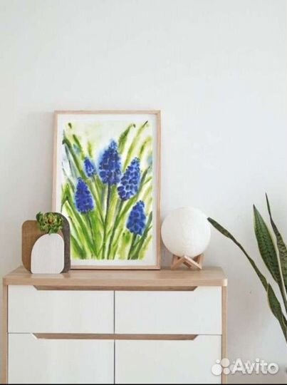 Картина акварелью цветы 