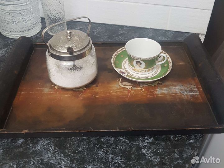 Поднос дерево Вьетнам винтаж