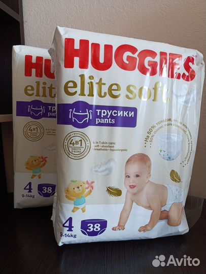 Бокс трусиков Huggies elite soft 4 разм.76шт