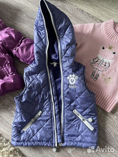 Демисезонная куртка и жилет 80-86