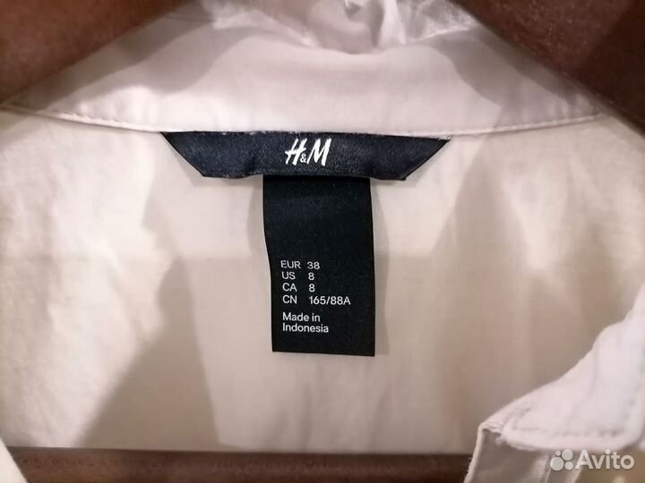 Рубашка кремового цвета, H&M, 38 размер