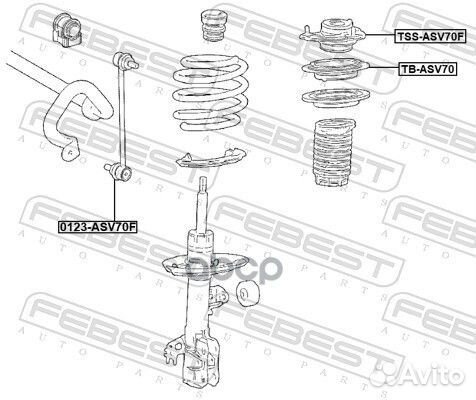 Опора передней стойки лев/прав Toyota Camry 17