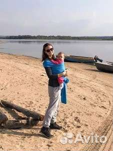 Трикотажный слинг-шарф Boba Wrap цвет Turquoise