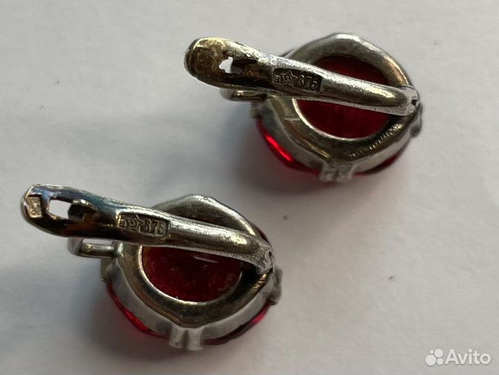 Серебряные серьги СССР