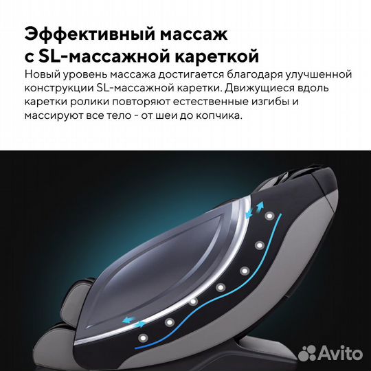 Массажное кресло Ergonova ErgoLine 4 Black Gray