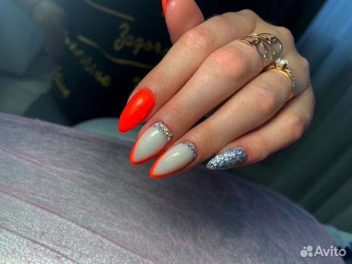 Маникюр с покрытием, наращивание
