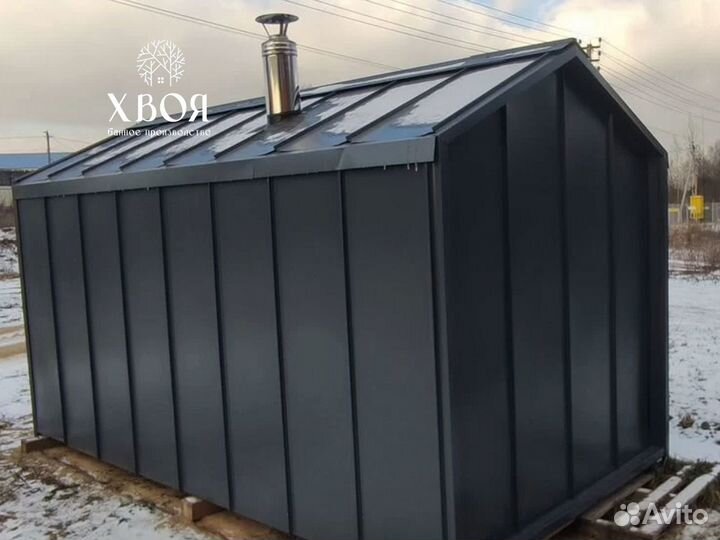 Баня 2х4 в стиле барнхаус под ключ модульная