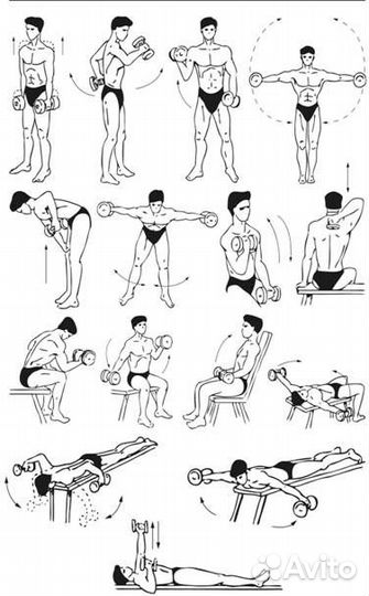 Набор гантелей, штанга, комплект 25 кг ldbs-200
