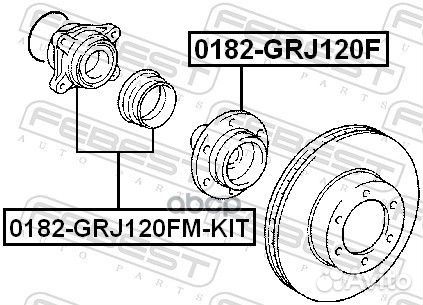 Подшипник ступ.toyota LC prado J120/J150 03- пе