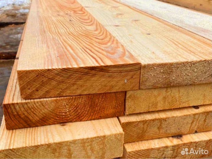 Доски из сосны, естественная влажность