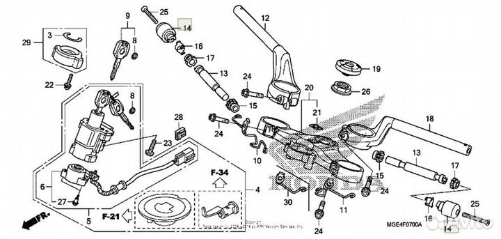 Honda Грузик руля 53105-KT8-010