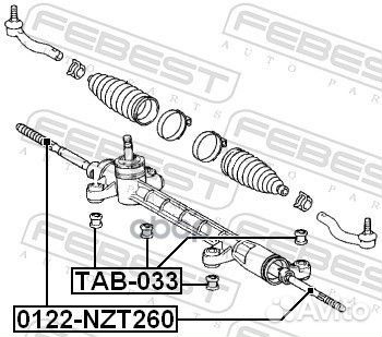 Тяга рулевая перед прав/лев 0122NZT260 Febest