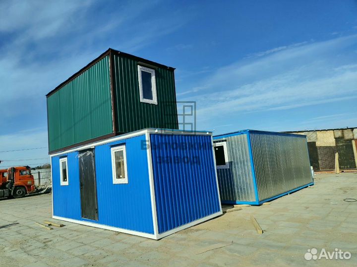 Блок контейнер утепленный в комплекте с электрикой