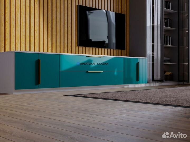 Тумба под тв с торцевыми ручками nm:100888