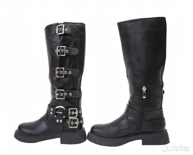Сапоги байкерские весенние чопперы женские